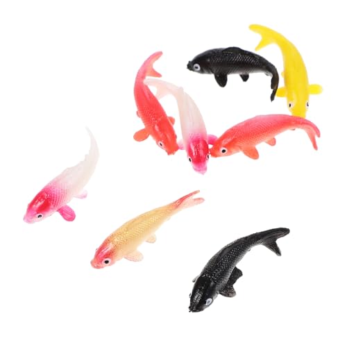 DRESSOOS 8 Stück Puppenhaus-Spielzeug Aquarium Puppenhaus Miniatur-Fisch Figur Puppenhaus Fisch-Dekor Künstlicher Fisch Ornament Puppenhaus Miniatur-Puppenhaus von DRESSOOS