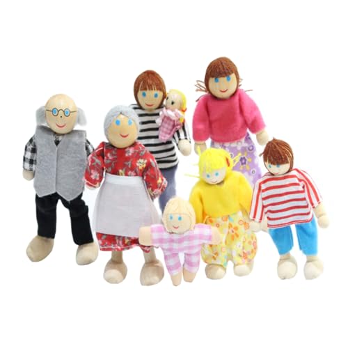 DRESSOOS 8 Stück Puppenspielzeug Familie Puppenfiguren Aus Rollenspiel Mit Zoo Tieren Kreative Spielfiguren Zum Bemalen Für Familienspielzeug Für Fantasievolles von DRESSOOS