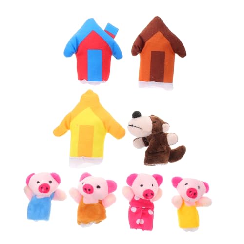 DRESSOOS 8St Finger Werden stumpf Krabbe Menschen Geschichte Plüsch DREI Kinderbetten klein Puppen kinderpuppe stofftiere Toys spielsachen Fingerpuppen von DRESSOOS