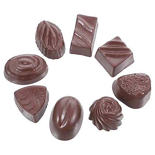 DRESSOOS Spielzeuge 8St Simulationsschokolade Schokoladen-Tischmodell Dessert-Display-Requisiten Modelle Essen Schokoladenmodell Schokoladendekor für den Tisch Mini Nachtisch Kuchen von DRESSOOS