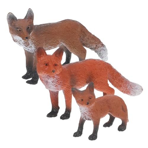 DRESSOOS 9 STK Tiermodell-Spielzeug Fuchs Figur Spielzeug Tierfiguren Lernspielzeug Für Kinder Lernspielzeug Für Wildtiere Fuchs Spielzeugfigur Wildtierspielzeug Miniatur-fuchsfigur von DRESSOOS