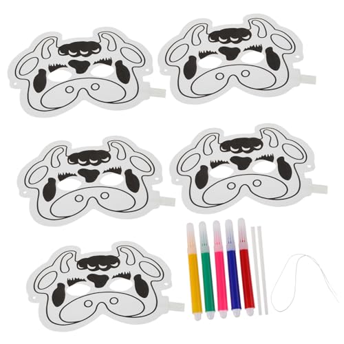 DRESSOOS Aufblasbare Tier Graffiti Maske Für DIY Unvollendete Masken Zum Basteln Fuchs Und Papagei Design 1 Set Für Kreative Geburtstagsfeiern Und Mitgebsel von DRESSOOS