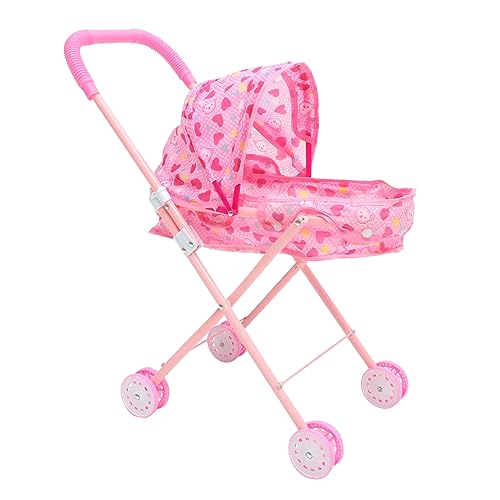 DRESSOOS Puppenwagen Für ädchen Mobiler Puppenstroller Für Fantasievolles Leichter Kinderwagen Für Puppen Ideal Für Rollenspiele von DRESSOOS