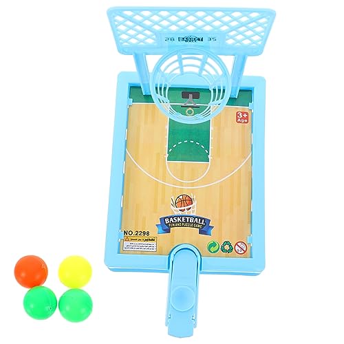 DRESSOOS Basketball-Spielzeug Tischbasketballspiel Basketball-schießkorb-Spielzeug Desktop-spielspielzeug Fingerspielzeug Für Kinder Mini-basketballball Mini-basketballkorb Blue Plastik von DRESSOOS