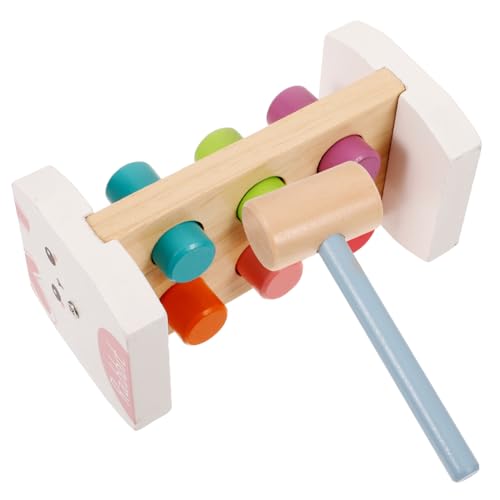 DRESSOOS Beat-Tabelle Kinder Tylonal Hämmernde Spielzeuge Musikalisches Stampfspielzeug Hammer Peg Spielzeug Hammer Bank Spielzeug Kinderspielzeug Puzzle-Spielzeug Babyspielzeug Hölzern von DRESSOOS