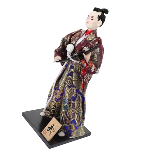 DRESSOOS Bushido-actionfigur Japanische -Statue Skulptur Japanischer -puppenornament Asiatische Kimonopuppen Japanische Wohnkultur Japanische Kriegerpuppe Film Fee Abs von DRESSOOS