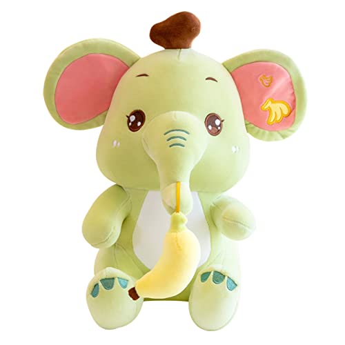 DRESSOOS Cartoon Elefant Flauschige Plüschpuppe Entzückendes Stofftier Für Kinder Weicher Plüschelefant Kuscheltier Als Begleiter Perfektes Für Geburtstage von DRESSOOS