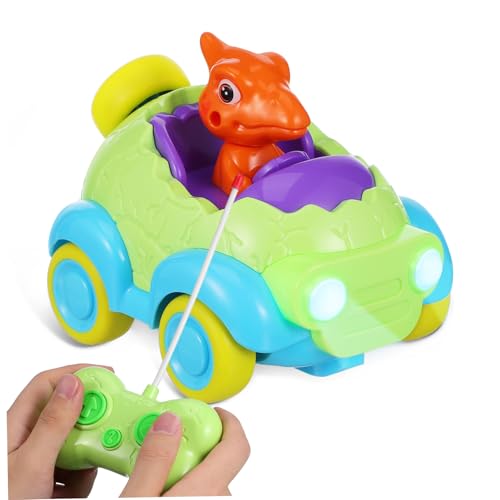 DRESSOOS Dinosaurier Fernbedienungsauto Cartoon Kinderspielzeug Kinder Dinosaurier Spielzeug Kleinkind Spielzeug Auto Dinosaurier Träger Auto Spielzeug Ferngesteuertes Dinosaurier von DRESSOOS