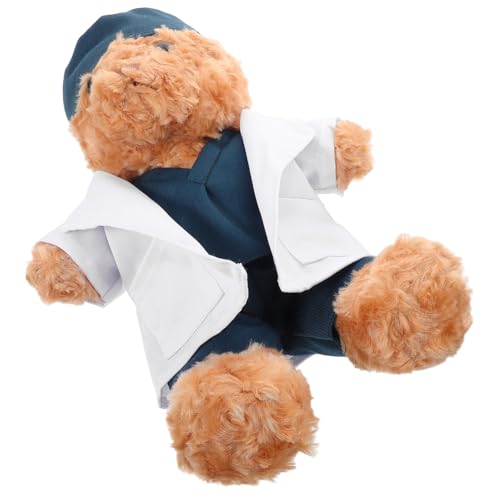 DRESSOOS Doktor-bär-Puppe Plüschbärenpuppe Krankenschwester Stofftier Arztbär Plüschpuppe Herzchirurg Bär Ammenbär Doktor Bär Stofftier Ausgestopfte Bärenpuppe Stofftier Bär Baumwolle von DRESSOOS