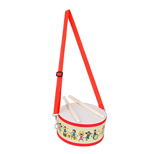 DRESSOOS Doppelseitige Kindertrommel Trommelspielzeug Floor Tom Drum Für Kinder Leistungstrommel Für Kinder Schlaginstrumente Für Kinder Musikinstrument Kleinkindtrommel Mit Gurt Pu von DRESSOOS