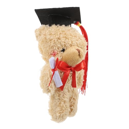 DRESSOOS Dr. Bärenpuppe Studenten plüschbär Plüsch Bär Bärentierpuppen Kleiner ausgestopfter Bär Mini-Abschlussbären Kuscheltier Bären Plüsch Kleiner Bär PP Baumwolle Brown von DRESSOOS