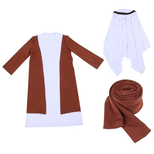 DRESSOOS Dubai Shepherd-Kleidung Jedi-kostüm Für Kinder Arabisches Kostüm Hirtenkostüm Für Kinder Halloween-kostüme Männer Ritterkostüm Für Jungen Biblische Kostüme Für Kinder Polyester von DRESSOOS