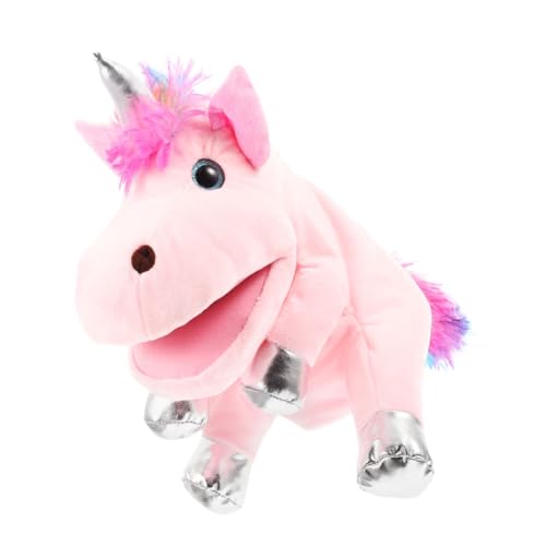 DRESSOOS Einhorn Handpuppe Realistisches Handspielzeug Einhorn-Spielzeug Zum Selbermachen Geschichtenerzählendes Einhorn-Spielzeug Kinder Einhorn Spielzeug Rosa Pp Baumwolle von DRESSOOS