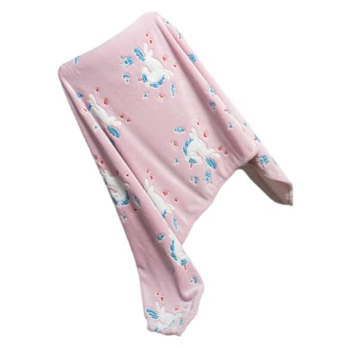 DRESSOOS Empfangsdecken Neutrale Flanelldecken Für Empfangsdecke Cartoon Decken Große Neugeborenen Lumpen Babydecke Bettwäsche Flauschige Babydecke Kuschelige Babydecke Rosa von DRESSOOS