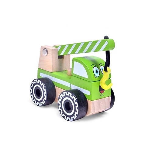 DRESSOOS Engineering-LKW Bauwagen Spielzeug für Kinder Mini-Spielzeug zabawki dla dziewczynki Kinder holzspielzeug Boys Toys puppenwagen Konstruktionsspielzeug Modellauto aus Holz Bambus von DRESSOOS