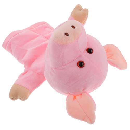 DRESSOOS Früherziehung Handpuppe Realistisches Handspielzeug Schweinchen Handpuppe Cartoon-handpuppe Tierischer Finger Plüsch- -Puppe Tierische Handpuppe Tierpuppen Pp Baumwolle Rosa von DRESSOOS