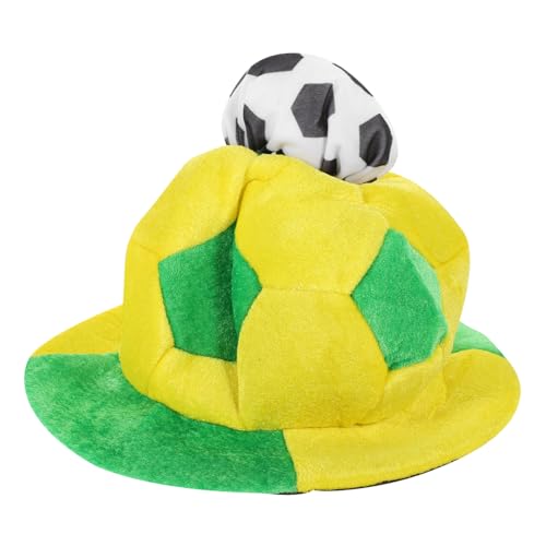 DRESSOOS Fußballmütze Fußball-Kostümhut Fußballkostüm Plüschmütze kopfschmuck kopfhoerer fußball-bekleidung Fußballaccessoire football cap Fußballspielhut Kopfbedeckung Feiertagshut Wolle von DRESSOOS