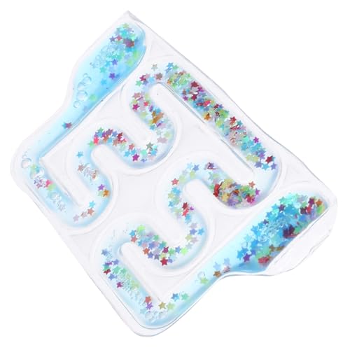 DRESSOOS Gel-Rollspielzeug Lustiges Puzzle Lernspielzeug Perlenlabyrinth-Spielzeug Kleinkind-Labyrinth-Spielzeug Labyrinth-Brett interessantes Spielzeug Puzzle-Labyrinth PVC Blue von DRESSOOS