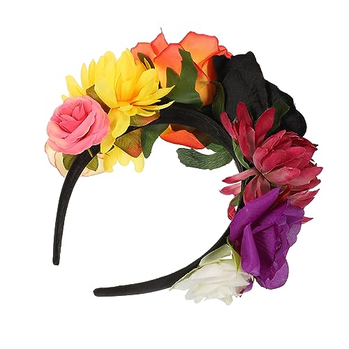 DRESSOOS Halloween-Stirnband Blumenstirnband Stirnbänder Maske Kostüm Stirnband halloween haarschmuck hair accessories for Party-Haarspange Party-Kopfbedeckung Polyester von DRESSOOS