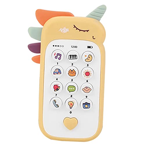 DRESSOOS Handy Für Kinder Telefone Für Kinder Handy Spielzeug Babyspielzeug Spielzeug Für Kleinkinder Spielset Für Kleinkinder Zahnendes Telefonspielzeug Gehirnspielzeug Plastik Yellow von DRESSOOS