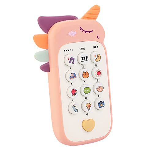 DRESSOOS Handy für Kinder Handy Spielen Spielzeug für Kleinkinder Kinderspielzeug Kinder Handy kinderhandy Kinder Mobile Bissfestes Babyspielzeug lustiges Babytelefon-Spielzeug Plastik Rosa von DRESSOOS