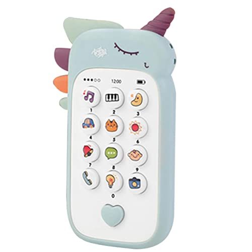 DRESSOOS Handy für Kinder Smartphone Musikspielzeug Spielzeug für Kleinkinder Handy Kinder Handy kinderhandy schönes Handyspielzeug bissfestes Telefonspielzeug Plastik Sky-Blue von DRESSOOS