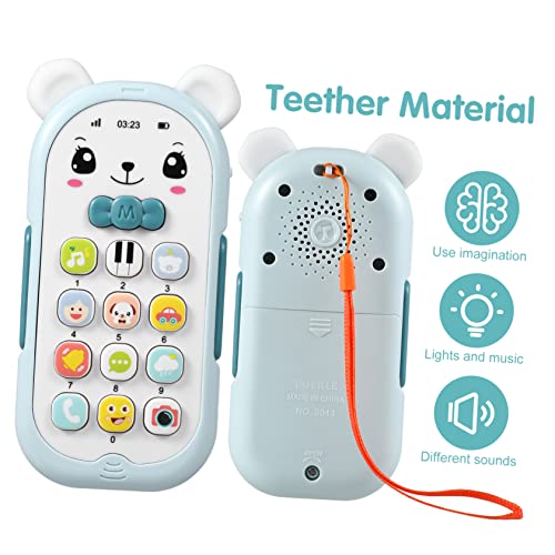 DRESSOOS Handyspielzeug Für Kleinkind Musik-Telefon- Babyspielzeug Säuglinge Spielmatte Handy Mädchen Babyphone Für 1 Jahr Abs von DRESSOOS