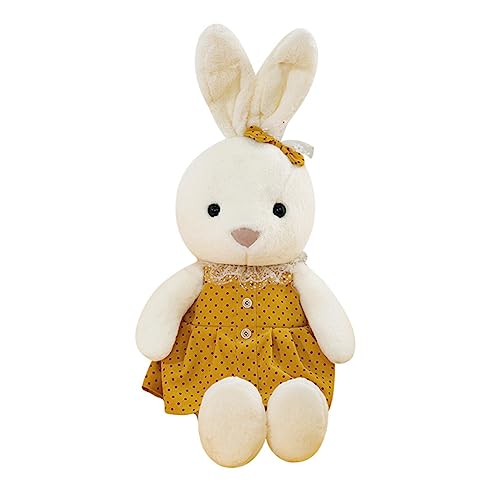 DRESSOOS Hasenpuppe Kuscheltier für gieskanne kinderspielzeug Hasenstofftier für Hasen Schönes Hasen-Stofftier Kaninchenpuppenspielzeug Plüsch Yellow von DRESSOOS