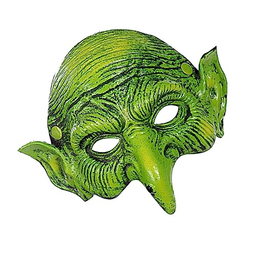 DRESSOOS Hexenmaske halloween hexen halloween horror halloween-maske horror mask witch costume Hexen-Cosplay Streich Figur Maskerade Karikatur Party-Maske Karnevalsmaske PU-Schaum Green von DRESSOOS