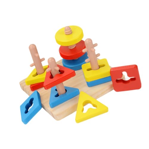 DRESSOOS Holzpuzzle Lernspielzeug Mit Passenden Geometrischen Formen Für Kleinkinder Fördert Motorische Fähigkeiten Und Gedächtnis Ideal Für Frühes Lernen Und Spielabende von DRESSOOS