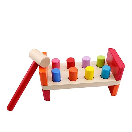 DRESSOOS Holzspielzeug Für Kleinkinder Pounding Bench Lernspielzeug Zur Frühkindlichen Hölzernes Schlagspielzeug Für Jungen Und ädchen Ab 2 Jahren Pädagogisches Für Kreative von DRESSOOS