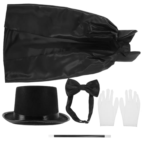 DRESSOOS Hut Handschuhe Fliege Und Zauberer Kleidung Für Rollenspiele Und Kostümpartys Ideal Für Karneval Und Halloween Größe / von DRESSOOS