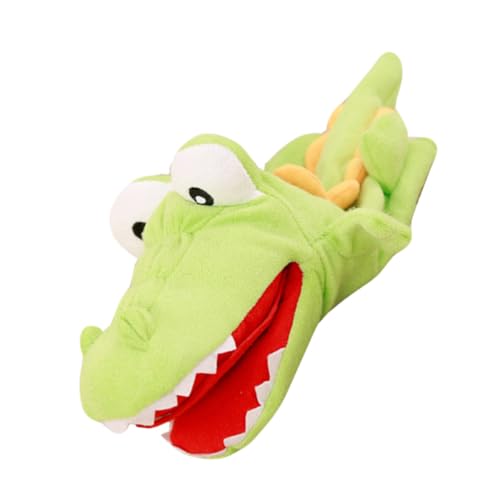 DRESSOOS Interaktives Krokodil Handpuppe Stofftier Alligator Handpuppe Für Geschichtenerzählen Und Eltern Kind Interaktionen PP Farbenfroh von DRESSOOS