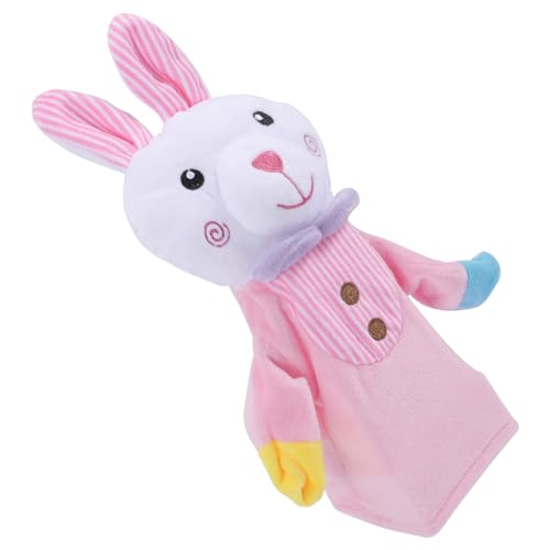 DRESSOOS Kaninchen Handpuppe Geschichtenerzählpuppen Ostern Handpuppen Kaninchen Stofftier Cartoon Handpuppe Spielzeugtiere Spielzeugpuppen Für Kleinkinder Plüschkaninchen von DRESSOOS