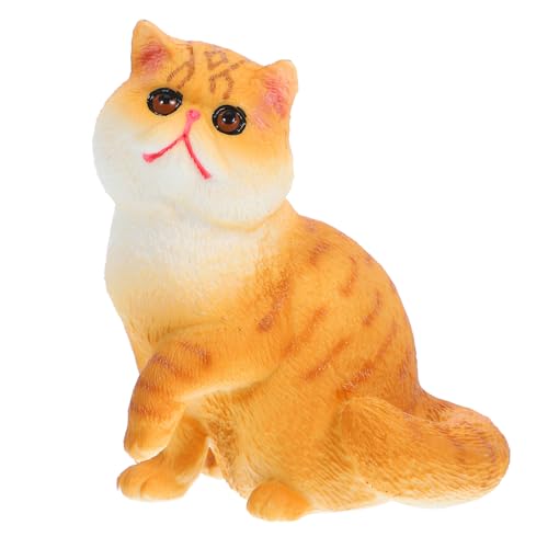 DRESSOOS Katzenmodell Die Tier Spielzeugtiere Katzenfiguren Tier Figurenmodell Simulation Tier Figur Simuliertes Katzenmodell Tier Figuren Lebensee Simulation Tiermodell Kunststoff von DRESSOOS