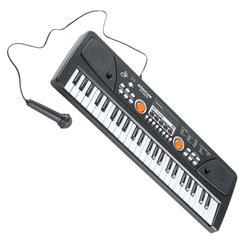 DRESSOOS Kinder E Piano 49 Tasten Multifunktionales Elektrisches Keyboard Mit Mikrofon Kindermusikspielzeug Lernfunktion Rhythmen Und Sounds Für Anfänger von DRESSOOS