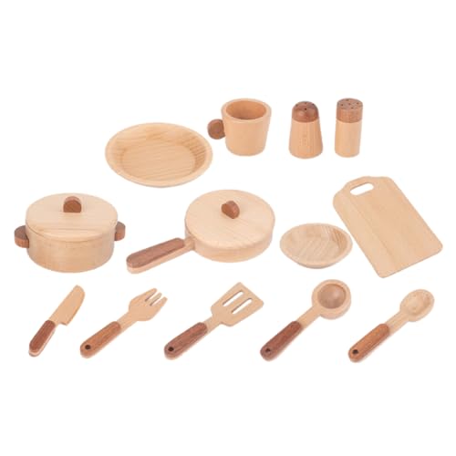 DRESSOOS Kinderküchenspielzeug Set Aus Holz Mit Kochgeschirr Besteck Und Spülbecken Mit Wasserfunktion Zubehör Für Kreative Rollenspiele Perfekt Für Kleine Köche Ab 3 Jahren von DRESSOOS