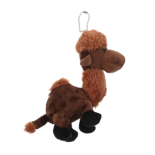 DRESSOOS Kleiner Kamelanhänger Ersatzpuppen Aquariendekoration Camel Schlüsselanhänger Plüsch Kamel süßer Kamel-Schlüsselanhänger Kamelfestdekoration Kameltier PP Baumwolle Coffee von DRESSOOS