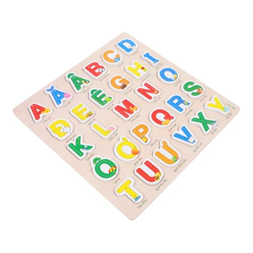 DRESSOOS Kleinkind Alphabet Puzzle Aus Holz Vietnamesisches Lernspielzeug Für Vorschulerziehung Passendes Spiel Spaß Puzzle Kleinkind Buchstaben Puzzle von DRESSOOS