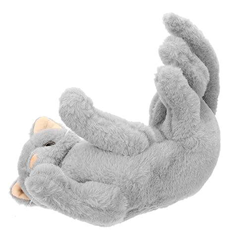 DRESSOOS Kuscheltier Kätzchen Puppen Kinderspielzeug Tiere Für Kinder Falsche Katze Kuscheltier Katze Ausgestopftes Katzenspielzeug Kleinkindspielzeug Kätzchen Puppe Grey Plüsch von DRESSOOS