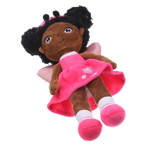 DRESSOOS Mädchenpuppe Plüschpuppe Spielzeug Stoffspielzeug Für Mädchen Beruhigendes Spielzeug Mädchen Spielzeug Kuscheltiere Für Kinder Cartoon-Puppe Puppenornament Rosa Pp Baumwolle von DRESSOOS