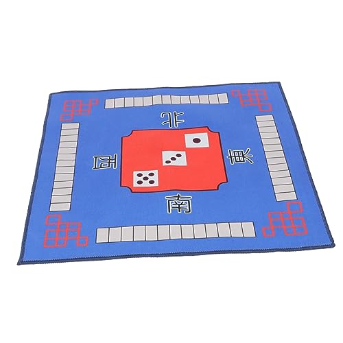 DRESSOOS Mahjong-tischmatte Amerikanisches Mahjong Mahjong-tischdecke Mahjong-Matte Für Den Tisch Pokertisch Mahjong-Karte Und Hülle Outdoor-Mahjong Mahjong-Fliesen Spielen Polyester Blue von DRESSOOS