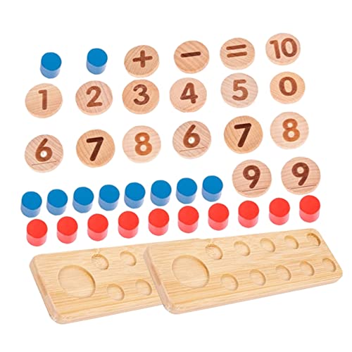 DRESSOOS Mathe Spielzeug Set Aus Holz Für Kinder Montessori Lernspielzeug Zur Früherziehung Zahlen Und Rechenaufgaben Pädagogisches Spiel Für Jungen Und ädchen Ab 3 Jahren von DRESSOOS