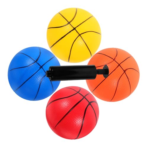 DRESSOOS Mini Basketball PVC Bouncing Ball mit Pumpe Bunter Aufblasbarer Spielball Lustiger Springball für Hand fuß koordination für Indoor Outdoor Spielspaß DRESSOOS Mini Basketball PVC Bouncing Ball mit Pumpe Bunter Aufblasbarer Spielball Lustiger Springball für Hand fuß koordination für Indoor Outdoor Spielspaß von DRESSOOS