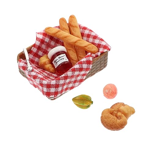 DRESSOOS Mini Brotkorb Set Für Puppenhäuser Handgefertigte Miniatur Lebensmittel Für Kreative DIY Dekoration Ideal Für Küchen Szenarien Und Rollenspiele Perfekt Für Und Sammler von DRESSOOS