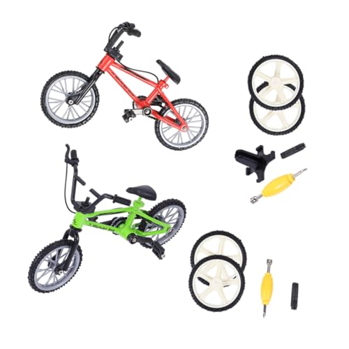 DRESSOOS Mini Finger Bike Modell Aus Aluminiumlegierung Set Ideales Schreibtisch Für Wettbewerbe Fidget Und Sensorikspielzeug Für Und Erwachsene Leuchtend Und Verformbar von DRESSOOS