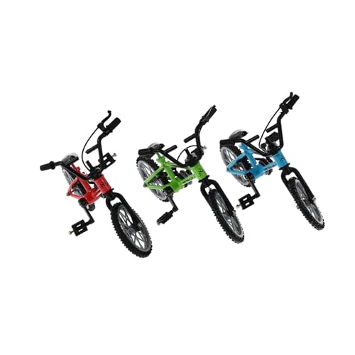 DRESSOOS Mini-Fingerbike-Spielzeug für Jungen und Mädchen 3-teiliges Set Rahmen aus Aluminiumlegierung realistisches Fahrraddesign ideal für den Geburtstag von DRESSOOS