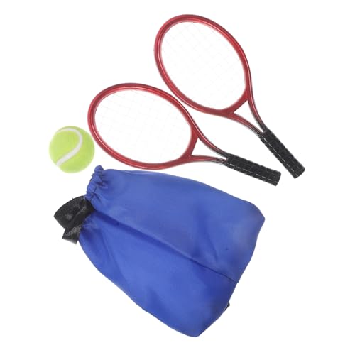 DRESSOOS Mini Tennisschläger Set 1 Satz Dekorative Miniatur Tennisschläger Für Den Schreibtisch Ideales Tennis Deko Element Perfekt Oder Schlüsselanhänger Für von DRESSOOS