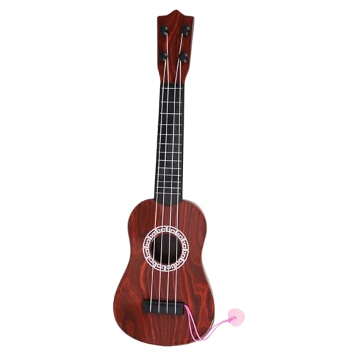 DRESSOOS Mini-simulations Gitarre Ukulele Babyspielzeug Kinderspielzeug Spielzeug -Gitarre Kinder Gitarre Kindergitarrenmodell Minigitarren Spielzeuggitarre Mini-Gitarre Brown Abs von DRESSOOS