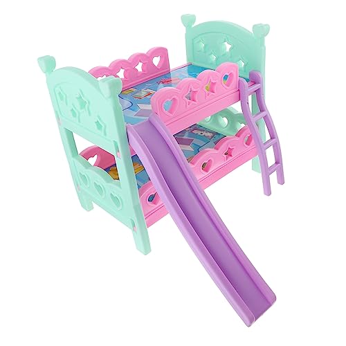 DRESSOOS Miniatur Etagenbett Für Puppen Möbel Requisite Für Kinderzimmer Spielzeug Für Kreative Rollenspiele Ideal Für Puppenhäuser Und Spielsets von DRESSOOS